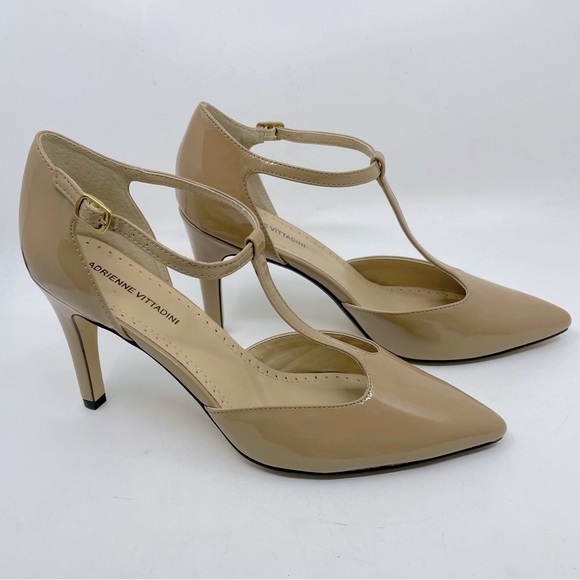 Adrienne Vittadini Shoes - New Adrienne Vittadini Nude Patent Leather Pointed Toe Heels- size 8.5